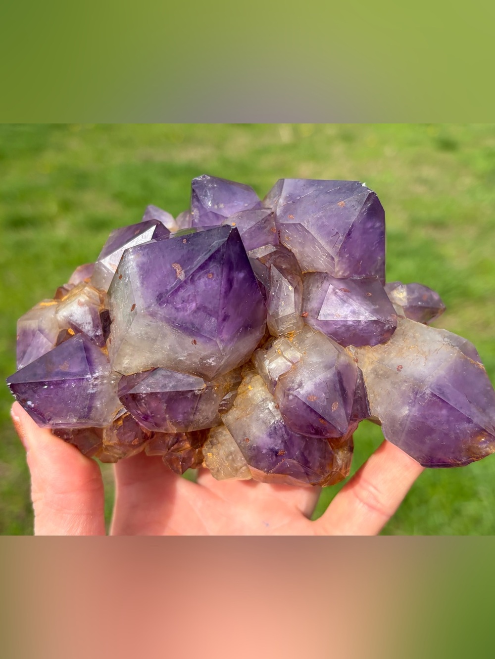 Natural Brazilian Amethyst Crystal Cluster